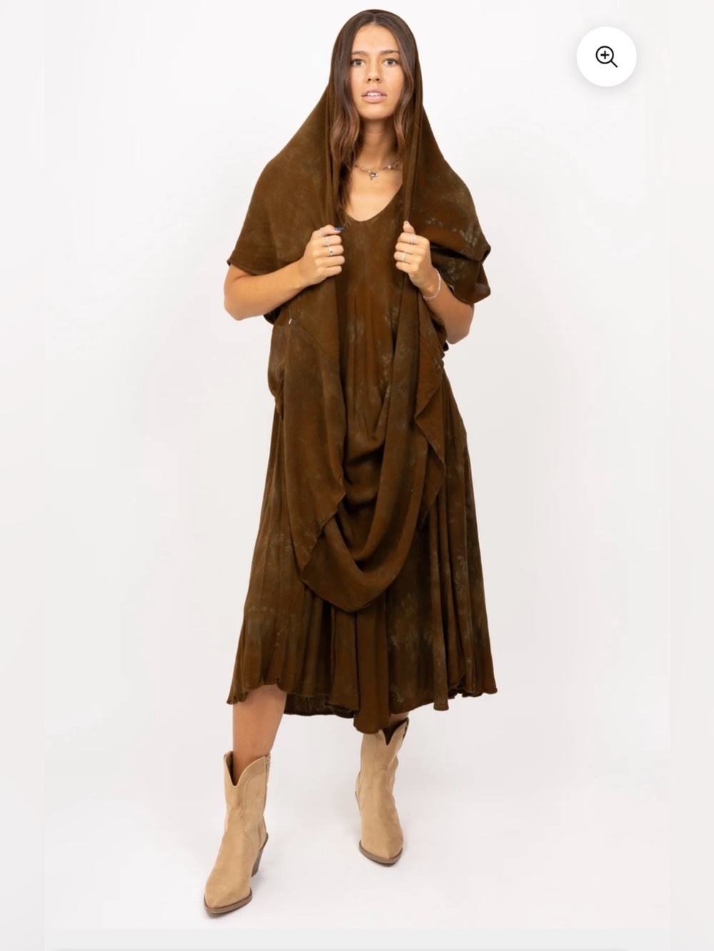Kin Amora Desert Dweller Dress Fringe Moroccan Resort Travel Dress One Size Boho - Picture 14 of 16